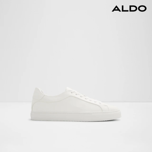 ALDO COBI-時尚真皮綁帶休閒鞋(白色)