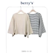 【betty’s 貝蒂思】寬版拼接素面蝙蝠袖T-shirt(共二色)