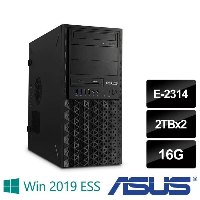 ASUS 華碩 E-2314 四核直立伺服器(TS100-E11/E-2314/16G/2TBx2 HDD/300W/2019ESS)