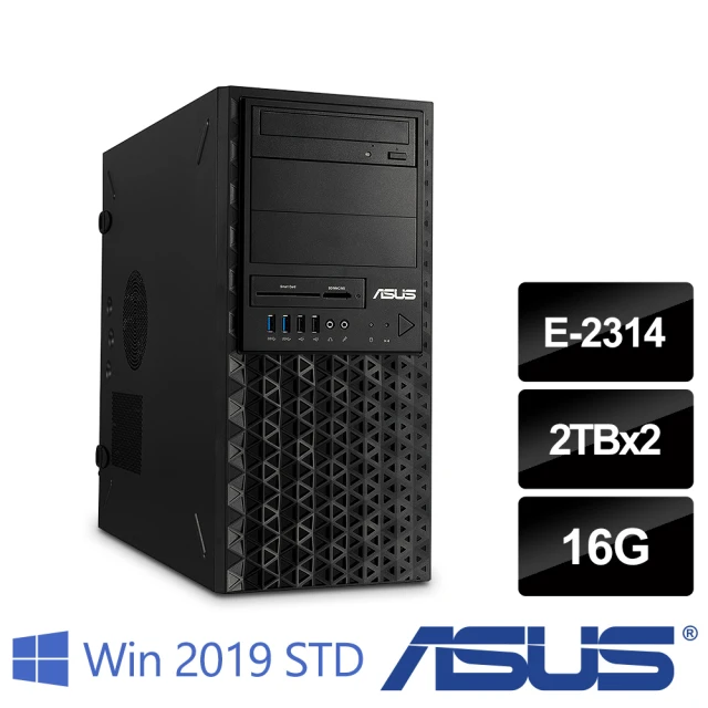 ASUS 華碩 E-2314 四核直立伺服器(TS100-E11/E-2314/16G/2TBx2 HDD/300W/2019STD)