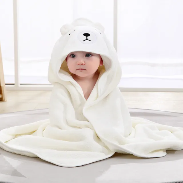 【Vanibaby】連帽嬰兒浴巾(動物造型 吸水珊瑚絨)