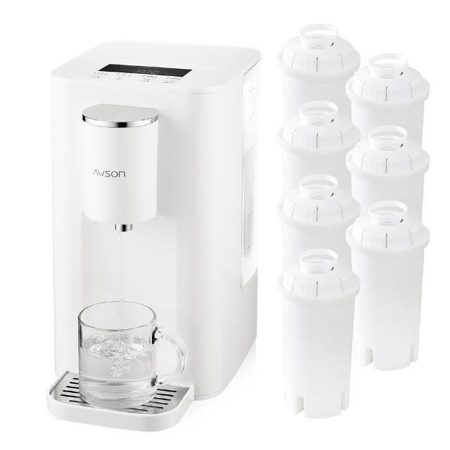 【AWSON 歐森】2.9L濾芯式瞬熱開飲機/飲水機/ASW-K2901(虹吸式出水+專用濾芯組共7入)