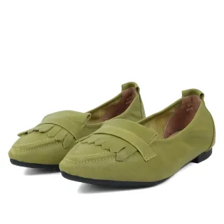 【Ben&1966】Ben&1966高級植鞣羊皮流蘇造型舒適摺疊鞋-草綠2360023