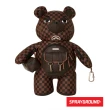【SPRAYGROUND】CHECKMATE ROYALE 皇家格紋多口袋泰迪熊後背包(棕色)