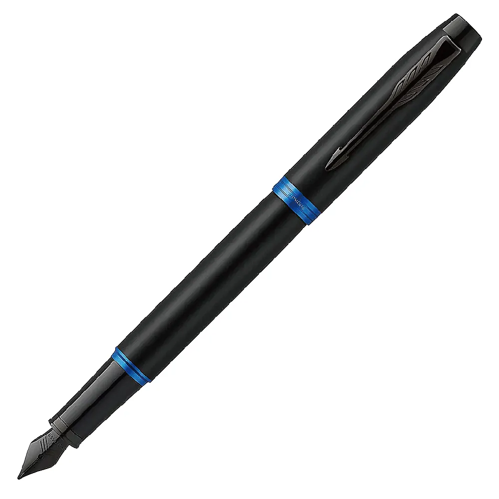 【PARKER】Parker 派克新IM 魅影黑 藍環 鋼筆   免費刻字(原廠正貨)