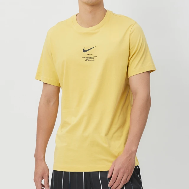 NIKE 耐吉 AS M NSW Tee Big Swoosh 男款 黃色 舒適 休閒 運動 短袖 上衣 DZ2882-700