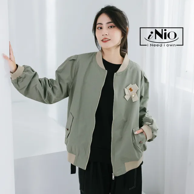 【iNio 衣著美學】冬新品 長袖外套 現貨 圓領 女休閒外套 長袖外套(CCW4511)