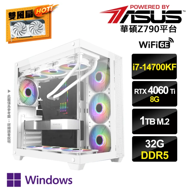 華碩平台 i7二十核GeForce RTX 4060Ti W