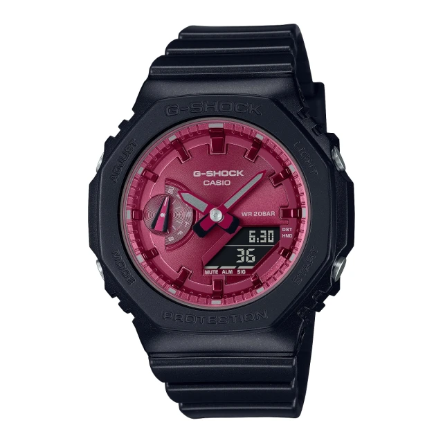 CASIO 卡西歐 G-SHOCK黑紅配色雙顯錶(GMA-S2100RB-1A)
