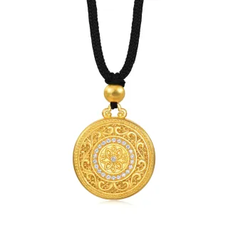 【點睛品】花開富貴 黃金鑽石項鍊