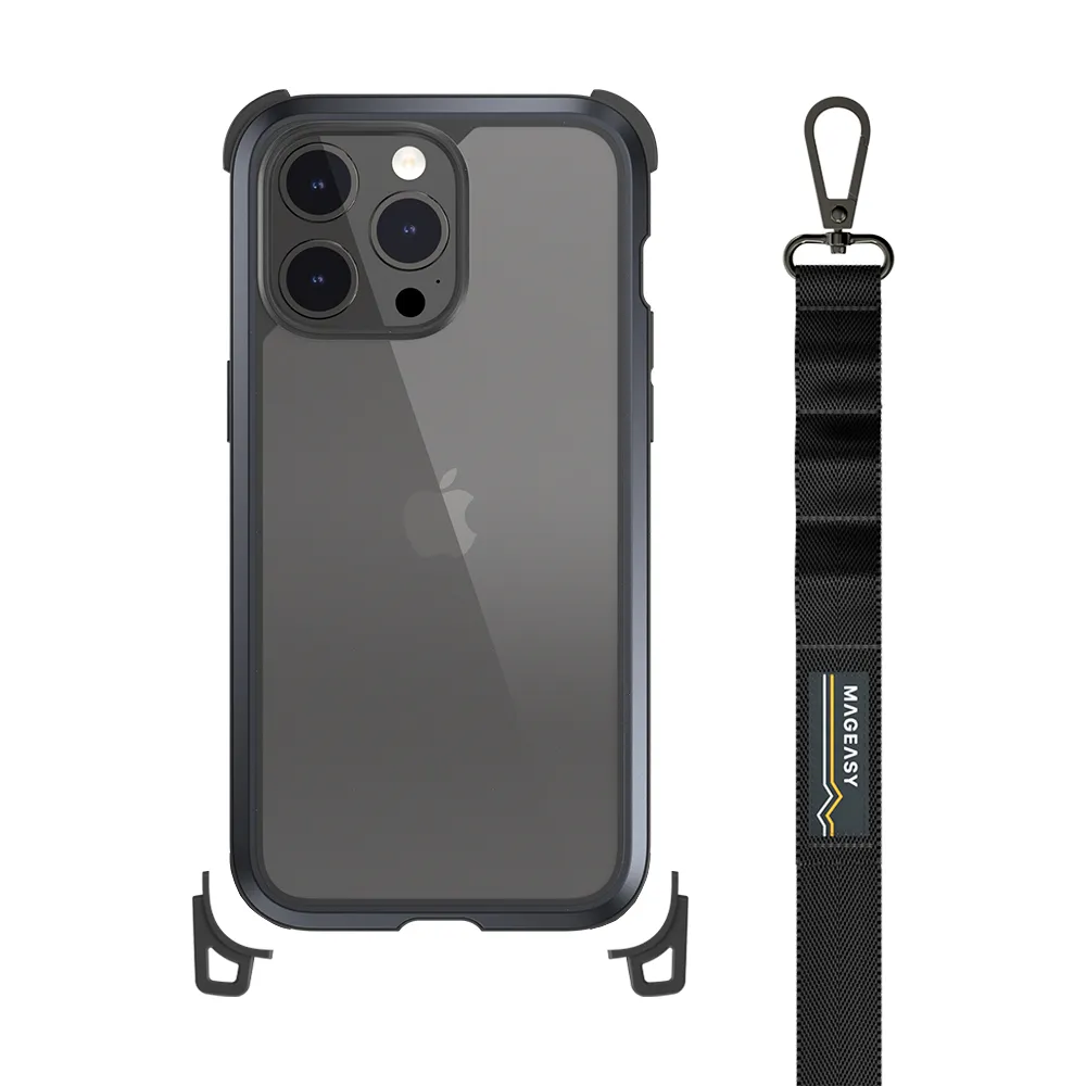 【MAGEASY】iPhone 15 Odyssey STRAP 頂級超軍規防摔 掛繩手機殼