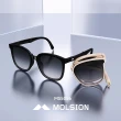 【MOLSION 陌森】大方框偏光太陽眼鏡 摺疊鏡 肖戰同款(粉 灰偏光鏡片#MS5056 C30)