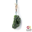 【正佳珠寶】和田碧玉頂級老礦菠菜綠貔貅44.3g吊墜