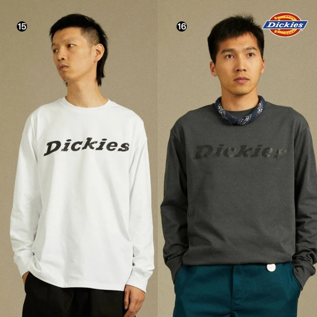 Dickies 男款黑色純棉斜紋品牌字母格紋印花短袖襯衫｜D