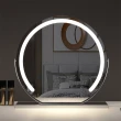 【Lifehouse】LED半圓化妝鏡(美妝鏡 美妝燈 半身鏡 桌面鏡 旋轉鏡 打光 照明 小夜燈 梳妝台)