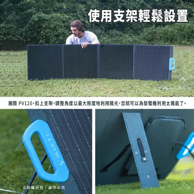 【BLUETTI】200W 太陽能電池板(適用於AC200P/EB70S/EB55/AC50S)