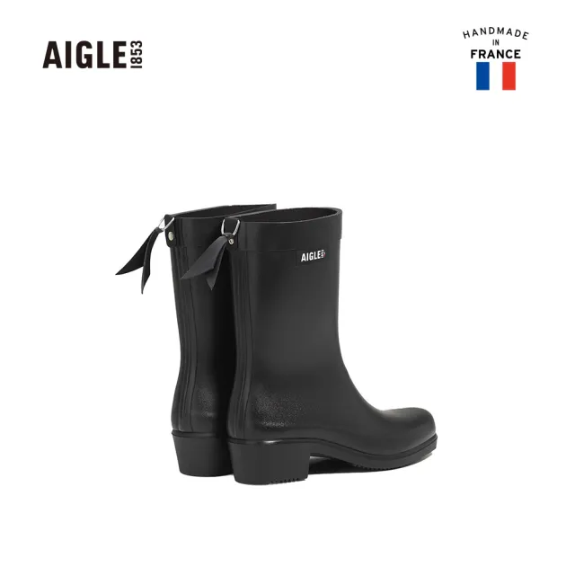 【AIGLE】女 經典中筒膠靴(AG-FNB67A100 黑色)