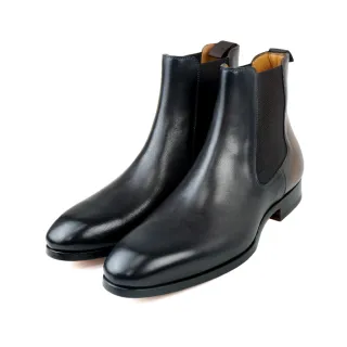 【MAGNANNI】西班牙雙色漸層真皮切爾西靴 灰棕色(25426-GRY/TA)