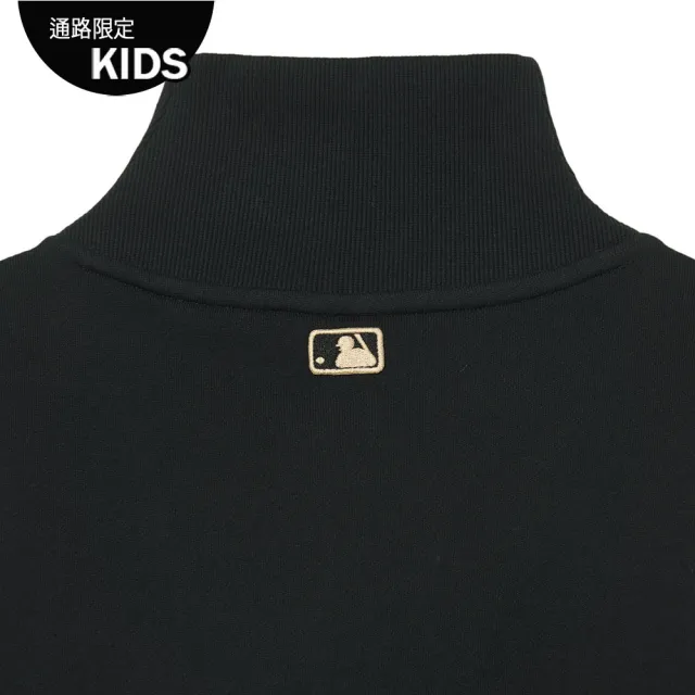 【MLB】童裝 半拉鍊高領大學T Mega Bear系列 波士頓紅襪隊(7AMTC0336-43BKS)