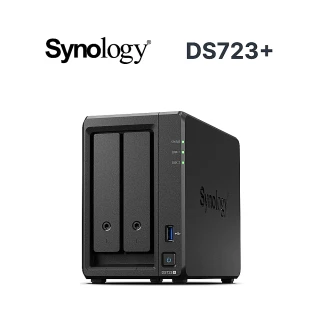 Synology 群暉科技Synology 群暉科技 搭HAT3300 12TB x2 ★ DS723+ 2bay NAS 網路儲存伺服器