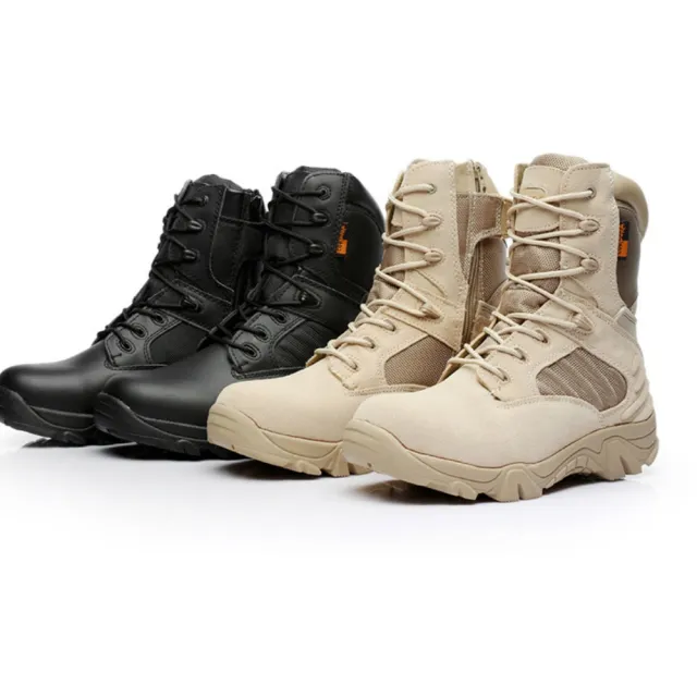 【May Shop】中性多功能健行 戶外靴 個性軍靴 軍靴 淺沙漠色