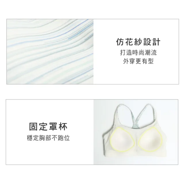 【Mollifix 瑪莉菲絲】俐落V背中強度運動內衣、瑜珈服、無鋼圈、開運內衣(溫柔米)