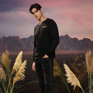 【MAJOR MADE】刺繡文字薄長TEE(#刺繡#長袖上衣#薄長袖)