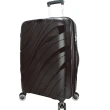 【SNOW.bagshop】28吋行李箱可加大360度飛機輪(固定海關密碼鎖PC+ABS材質)
