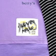 【betty’s 貝蒂思】假兩件條紋連帽披肩落肩T-shirt(共二色)
