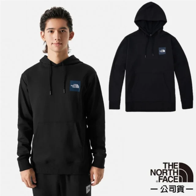 The North Face 男女 U BOX NSE HOODIE 保暖長袖連帽T恤.休閒衫.機能性運動衫(86PZ-JK3 黑色)