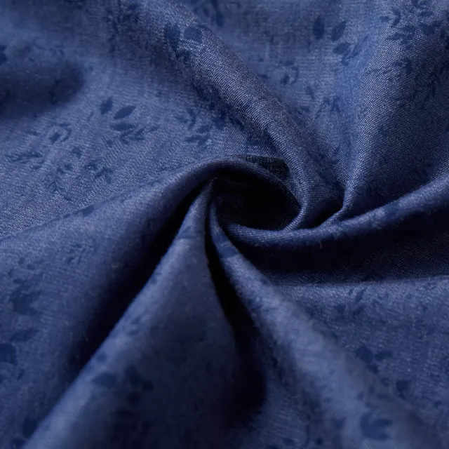 【ROBERTA 諾貝達】男裝 藍色長袖都會襯衫-純棉合身版(義大利素材 台灣製)