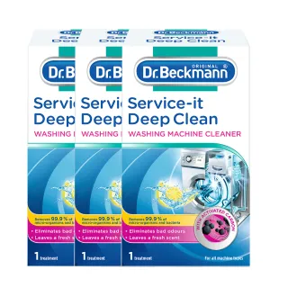 【Dr.Beckmann 貝克曼博士】德國原裝進口洗衣機殺菌清潔劑3盒入(消除異味/除菌/清潔)