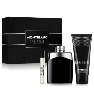 【MONTBLANC 萬寶龍】傳奇經典男性淡香水禮盒-淡香水100ml+隨行香氛7.5ml+沐浴精100ml(專櫃公司貨)