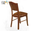 【文創集】魯斑法式柚木紋實木高背餐椅(單張餐椅販售出貨)
