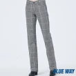 【BLUE WAY】女裝 低腰格子條紋 中直筒 長褲-BLUE WAY