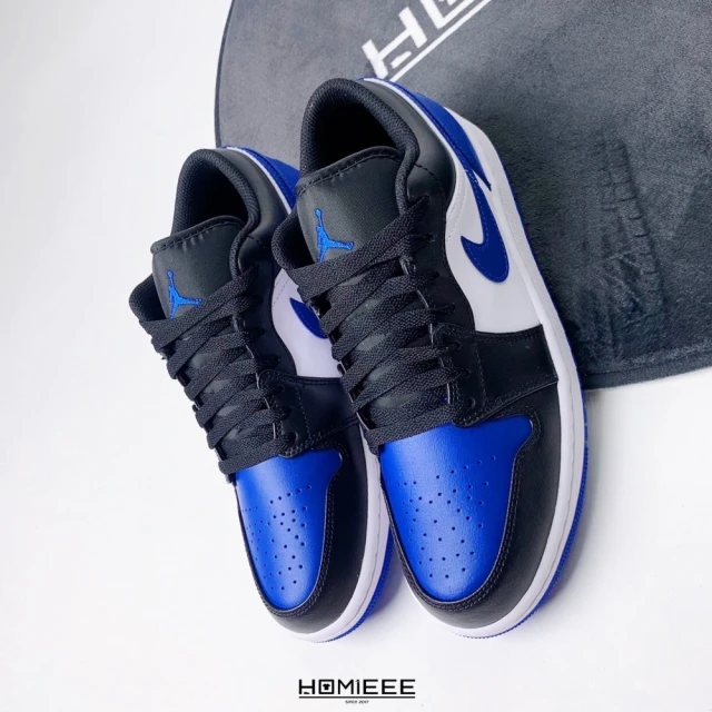 NIKE 耐吉NIKE 耐吉 Air Jordan 1 Low Blue Toe 皇家藍 小閃電(553558-140)