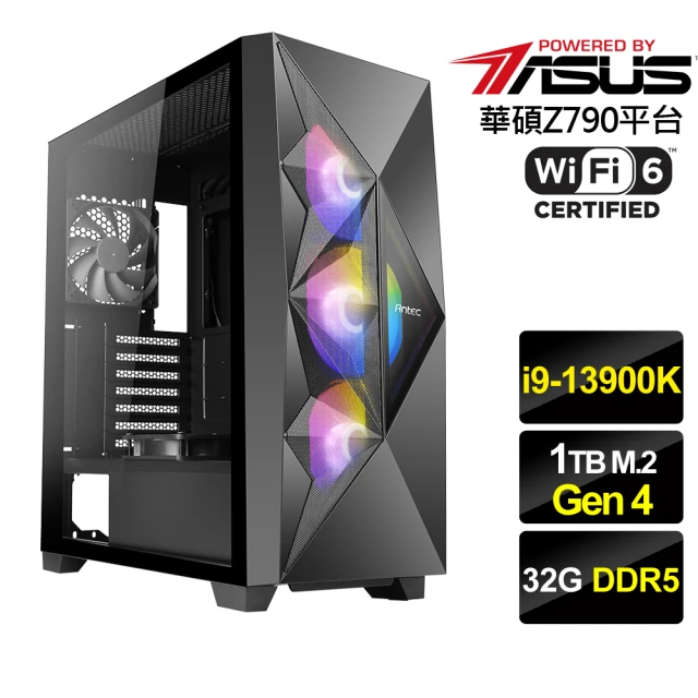 華碩平台華碩平台 i9二十四核{戰地牛仔}文書機(i9-13900K/Z790/32G/1TB)