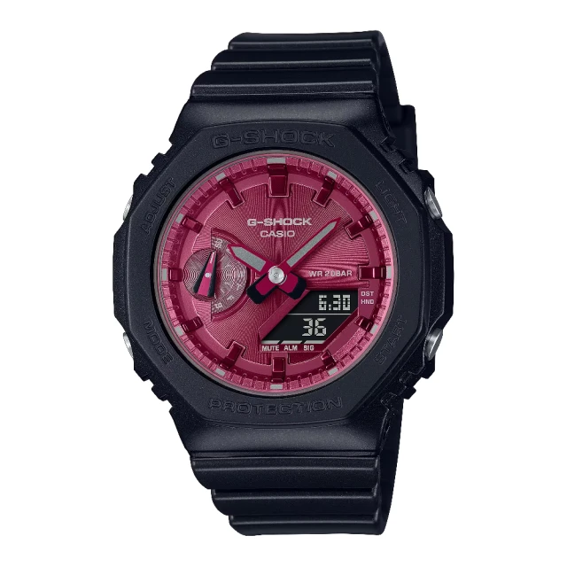 CASIO 卡西歐CASIO 卡西歐 經典黑八角形時尚腕錶/紫羅蘭紅42.9mm(GMA-S2100RB-1A)