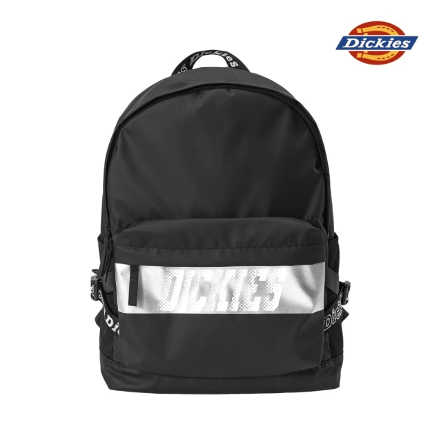 DickiesDickies 男女款黑色大容量品牌Logo反光條設計後背包｜DK011667BLK