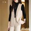【Alishia】時尚精緻無袖馬甲西裝外套 S-4XL(現+預  棕 / 黑 / 灰 / 米)