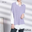 【Alishia】韓版日常寬鬆V領毛衣針織背心 均碼(現+預  黑 / 卡其 / 紫 / 米)