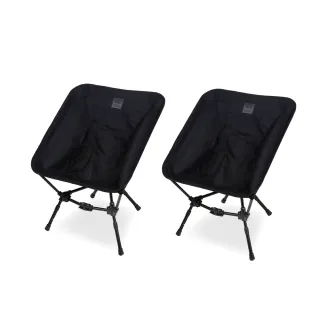 【NUIT 努特】三角衛星 輕量太空椅 露營椅 釣魚椅 月亮椅 輕量椅  低腳椅(NTC113BK兩入組)