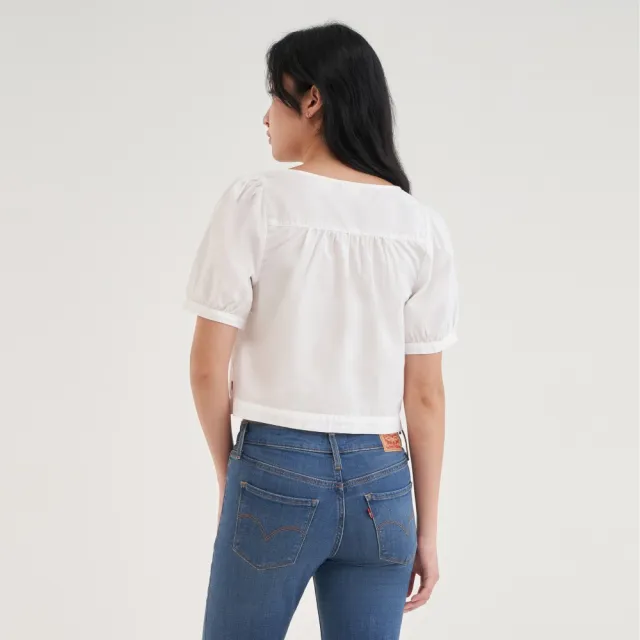 【LEVIS 官方旗艦】女款 合身短版方領襯衫上衣 熱賣單品 85388-0012