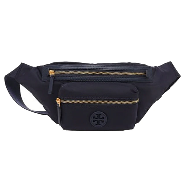 TORY BURCH 海軍藍TB logo尼龍腰包(82508-405)