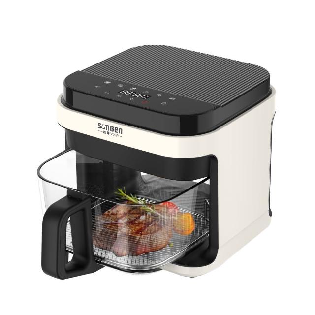 【SONGEN 松井】3D熱旋5.5L晶鑽玻璃氣炸鍋/烘烤爐(SG-421GAF)