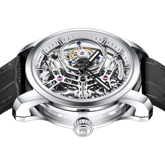 【WALDHOFF 沃德弗】MW-20T-A 瑞士量子鈦鑽石銀 Quantum Ti Diamond Silver 42mm 手動上鍊(男/女錶)