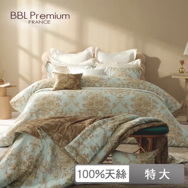 BBL PremiumBBL Premium 100%天絲印花床包被套組-聖羅蘭花園(特大)