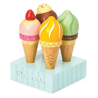 【LE TOY VAN】角色扮演系列-甜筒冰淇淋木質玩具組(TV328)