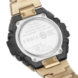 【CASIO 卡西歐】G-SHOCK 太陽能 智慧藍芽 不鏽鋼雙顯錶 金色 GST-B500GD-9A_48.9mm