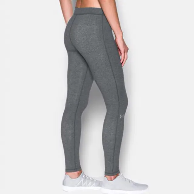【UNDER ARMOUR】長褲 女款 運動褲 緊身褲 HG FAVORITE 灰 1287136-090